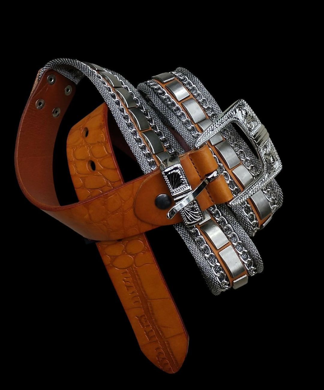 Nanni Metal-Leather Belt