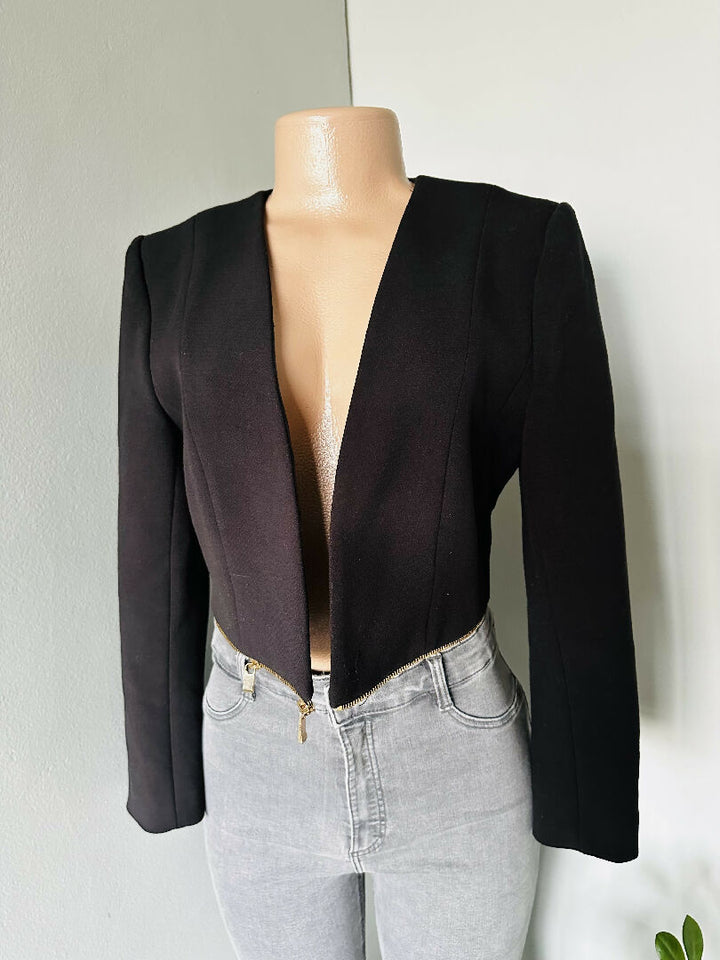 Forever New Cropped Formal Zipped Jacket