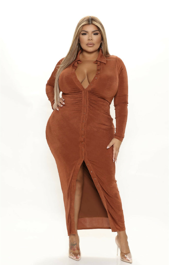 Burnt Orange Slink Dress