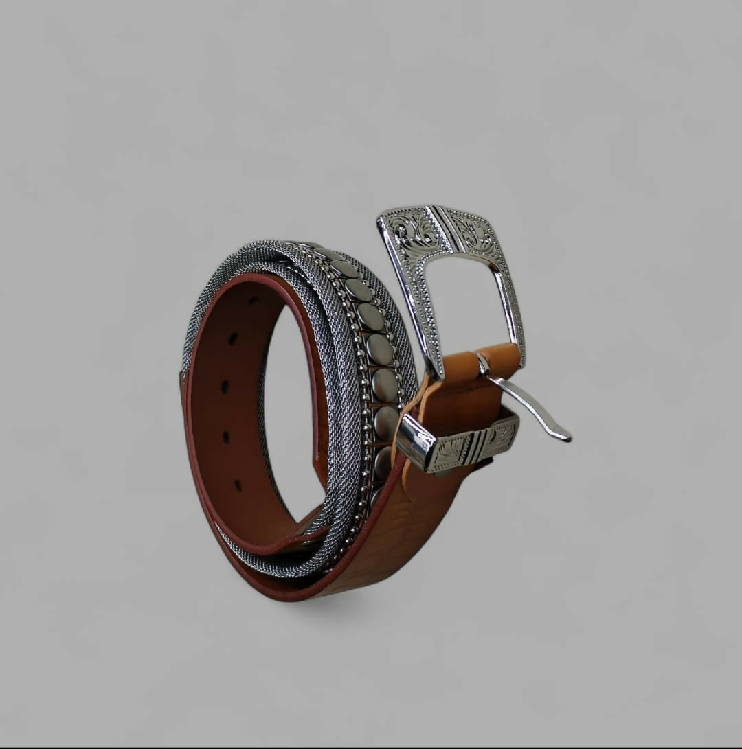 Nanni Metal-Leather Belt