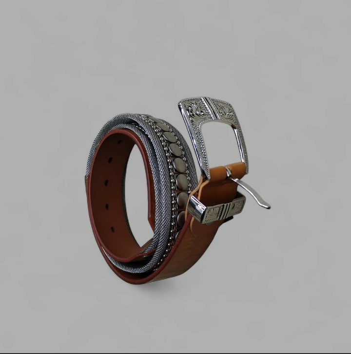 Nanni Metal-Leather Belt