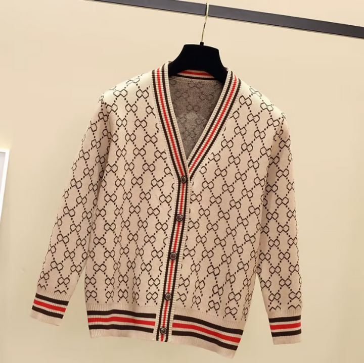 Cardigans For Women Fashion Loose V-Neck Knitted Cardigan