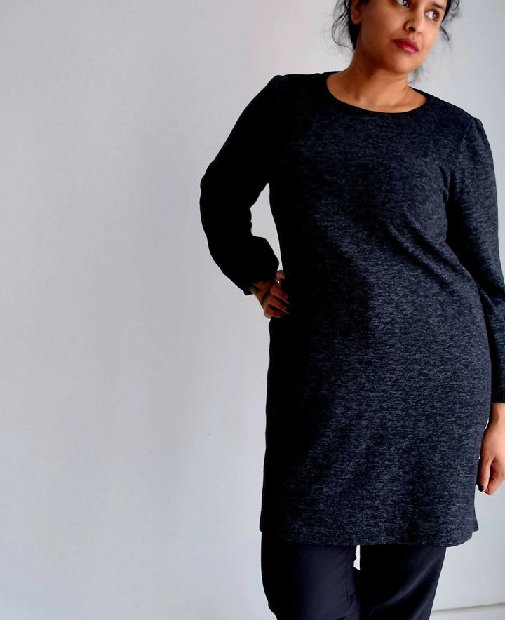 Dark Grey Long-Sleeve Top - Winter Wear