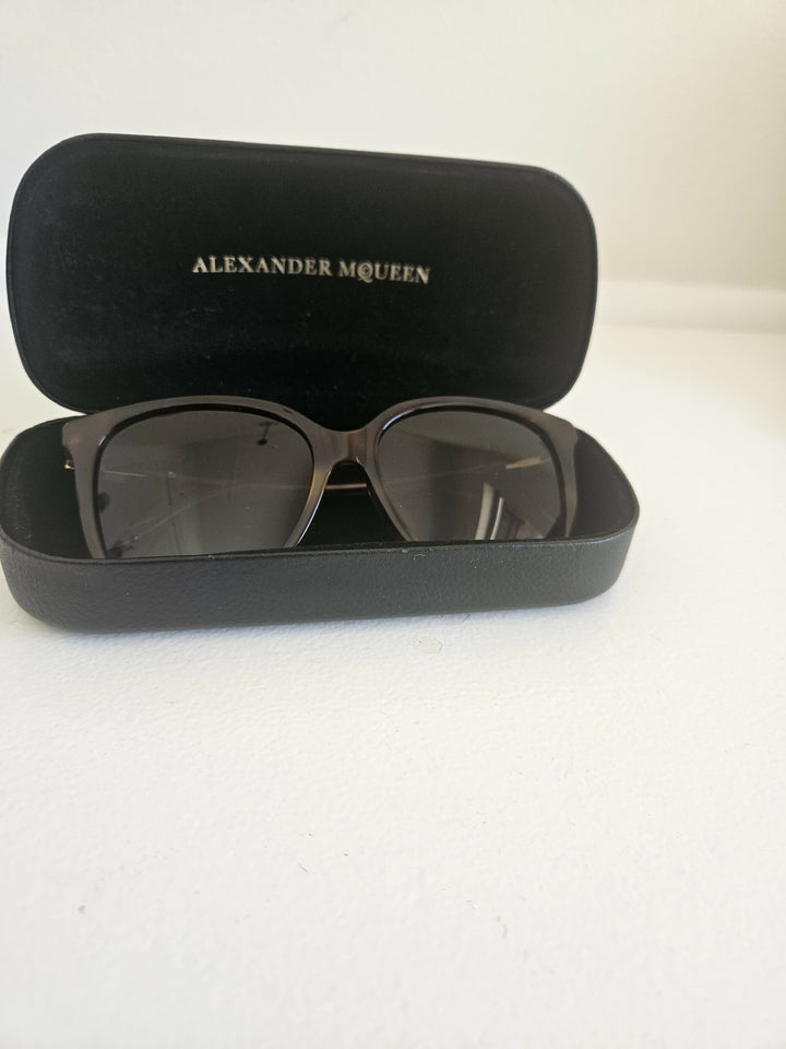 Alexander McQueen Acetate Skull-Embellished Cat-Eye Sunglasses