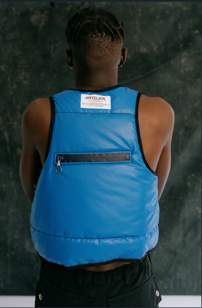 Nylon Blu Utility Vest