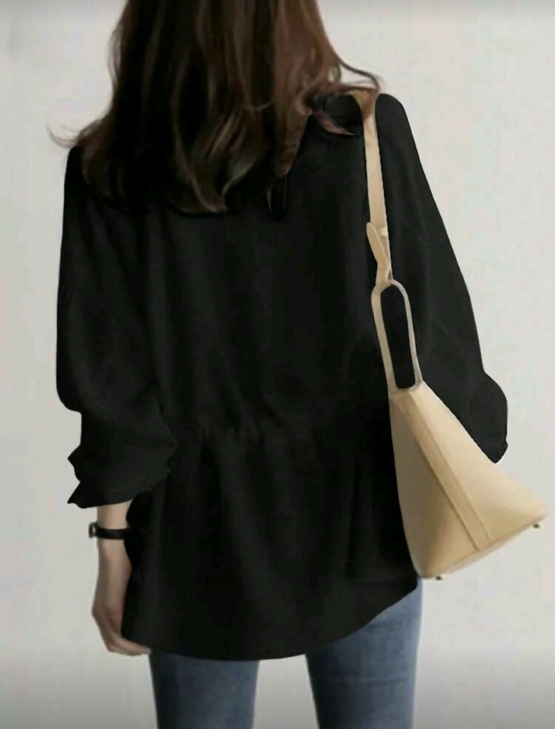 Waist Tie Vneck Smart Casual Top