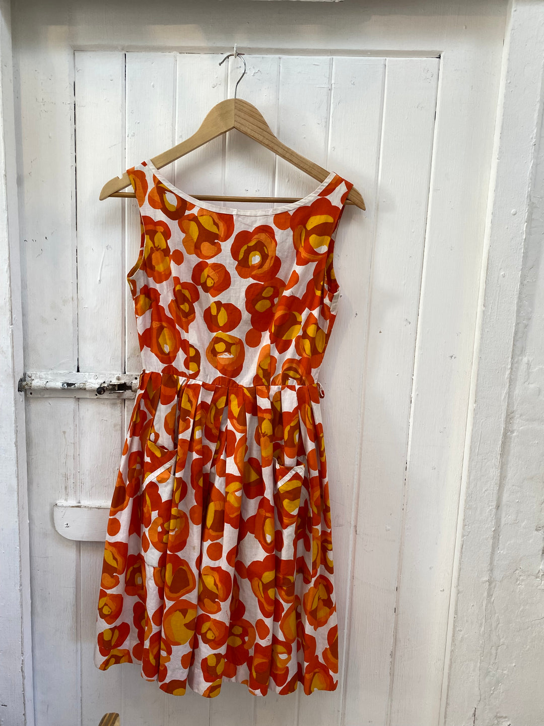 Orange Print Dress