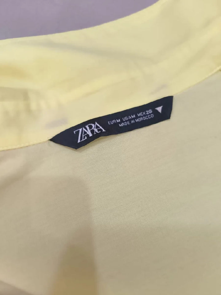 ZARA Cropped Collared Shirt