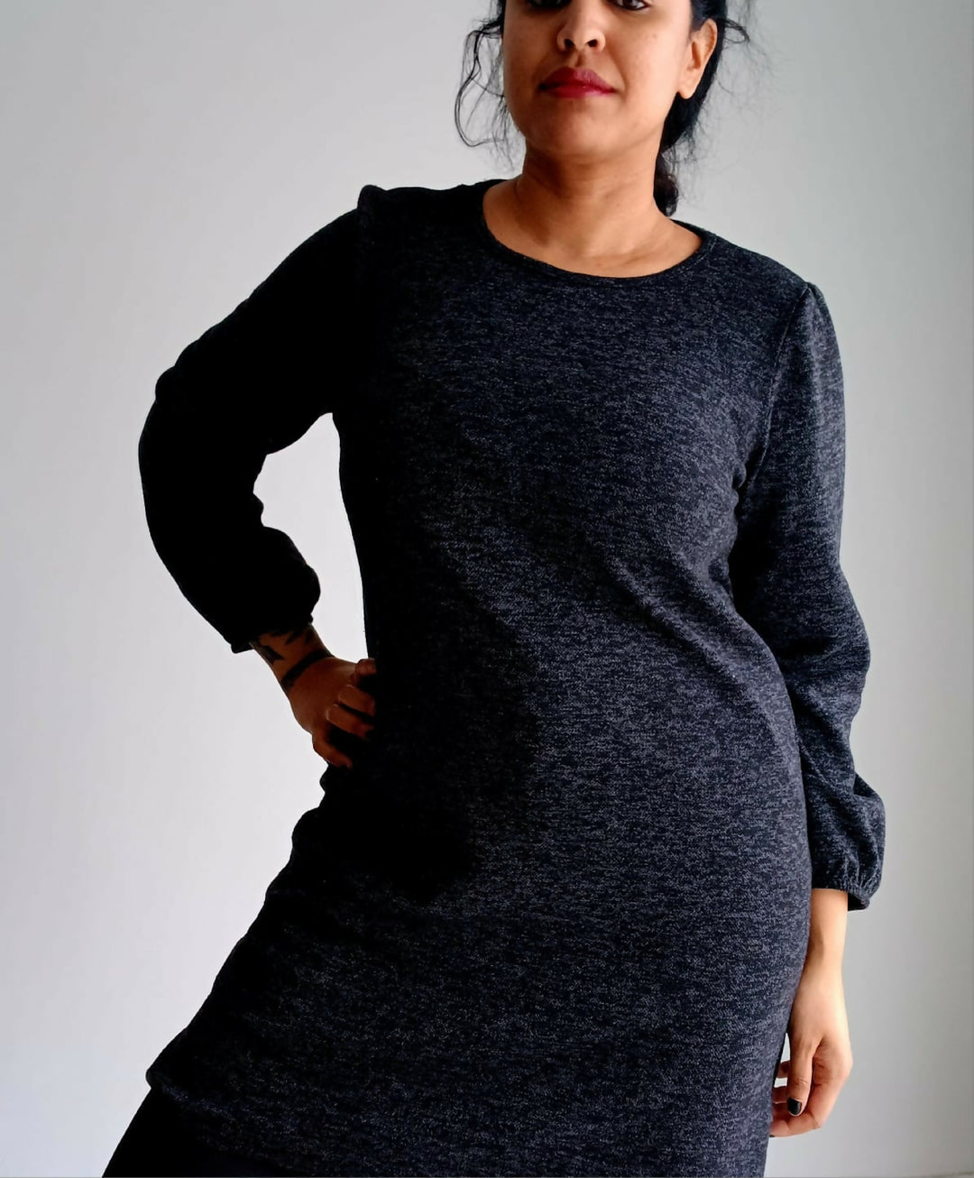 Dark Grey Long-Sleeve Top - Winter Wear