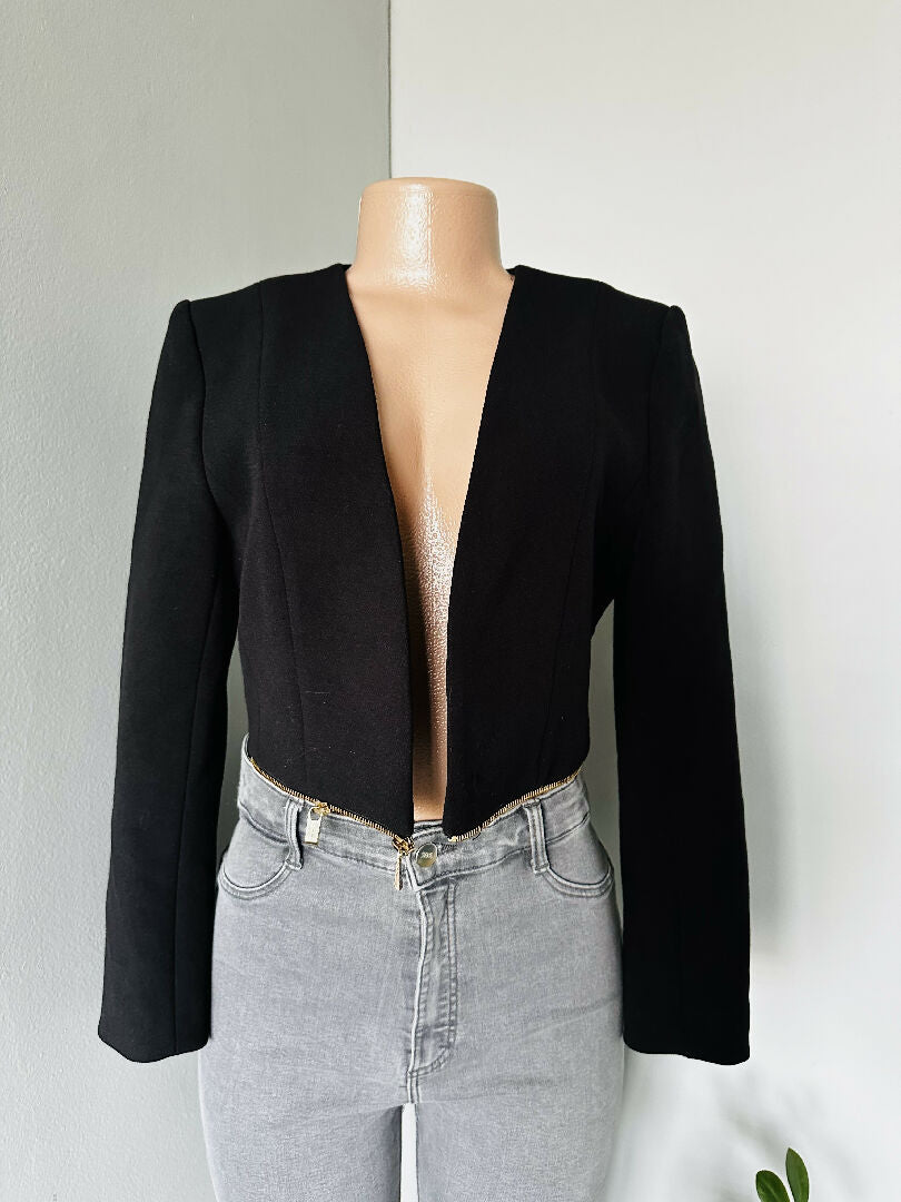 Forever New Cropped Formal Zipped Jacket