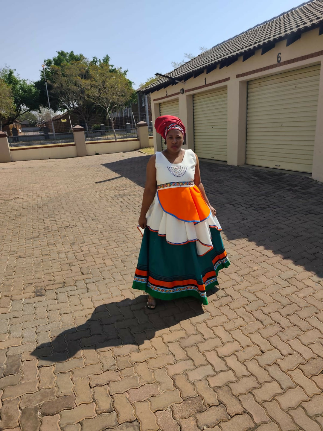 Xhosa Inspired Outfit (Skirt, Top And Doek)