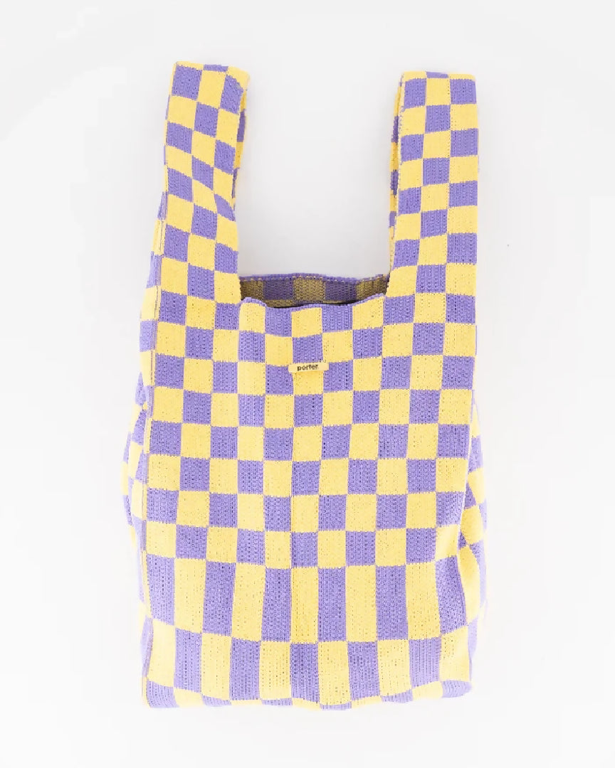 Yellow Check Maxi Shopper