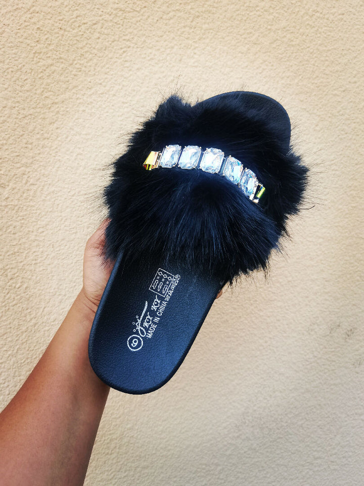 Comfy Faux Fur Slides