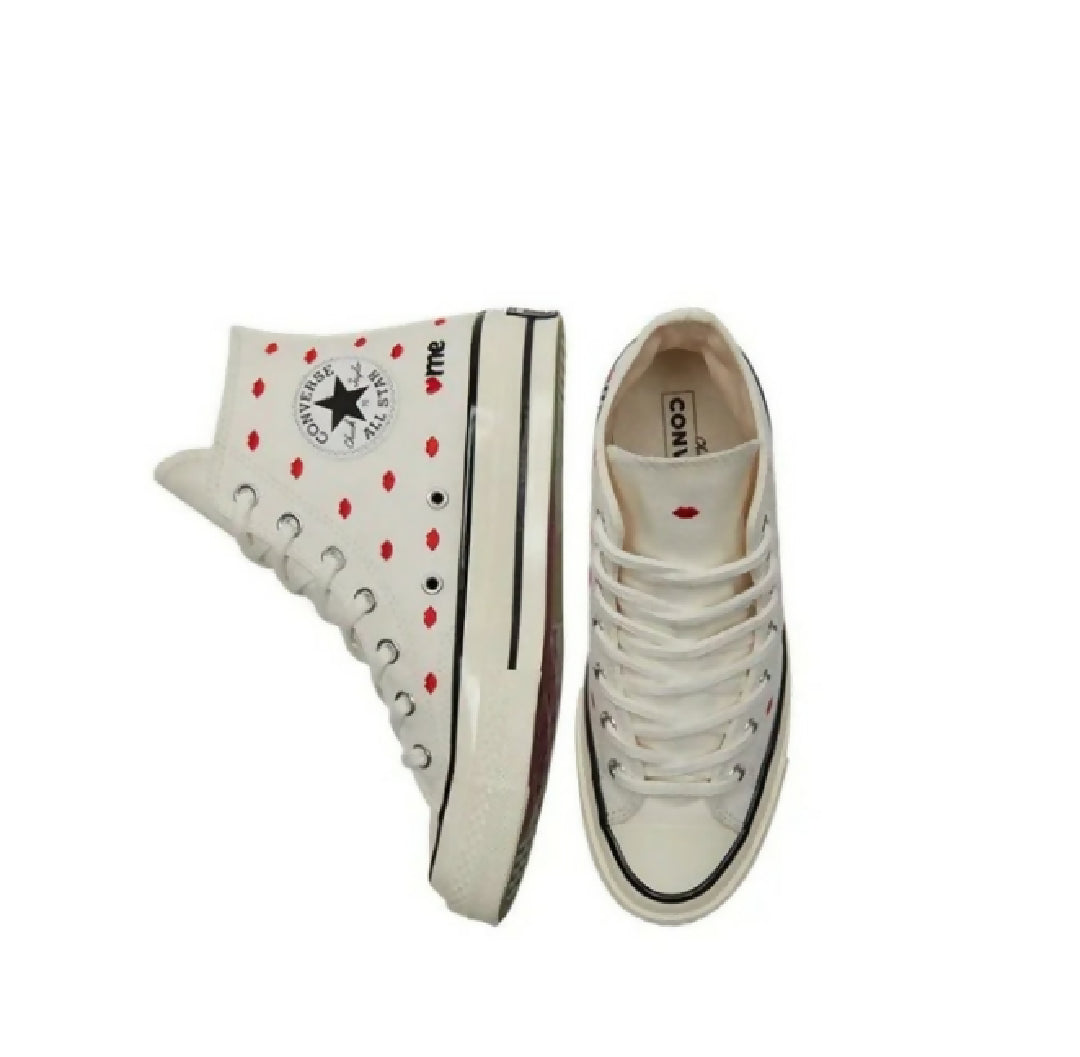 Converse Chuck 70 hi red heart embroidery