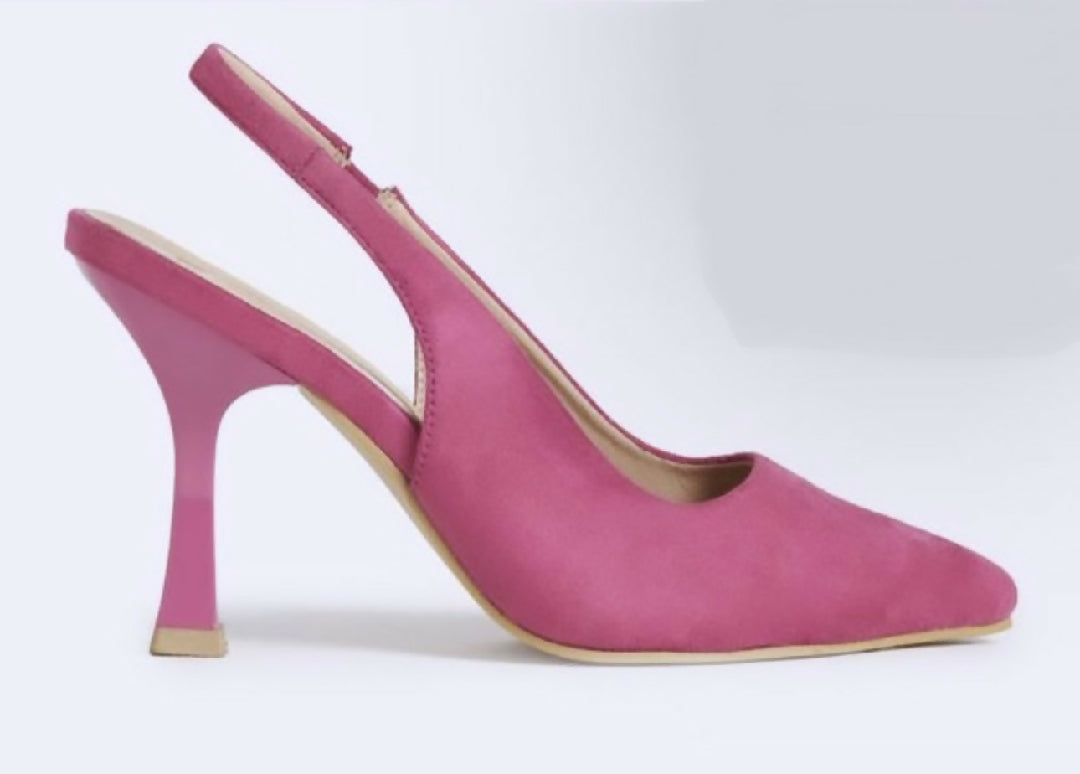 Pink slingback heels