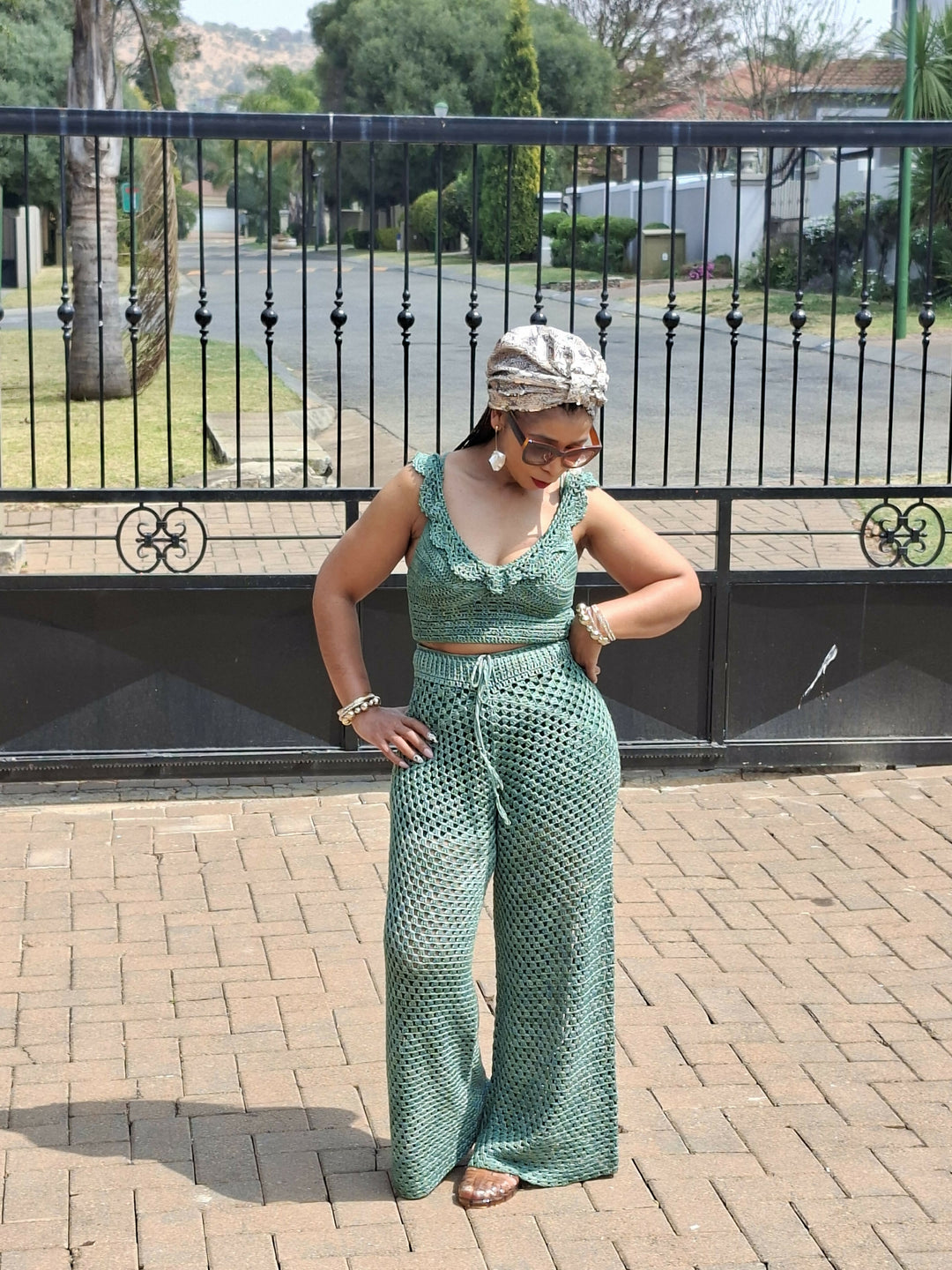 crochet pants set Size S/M