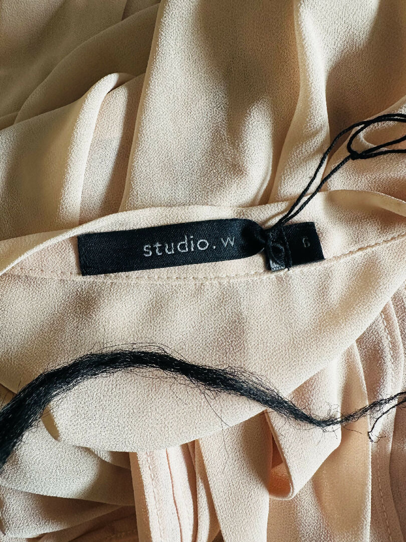 Woolworths Studio W Tie Front Button Blouse