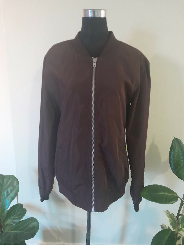 Burgundy Bomber Jacket