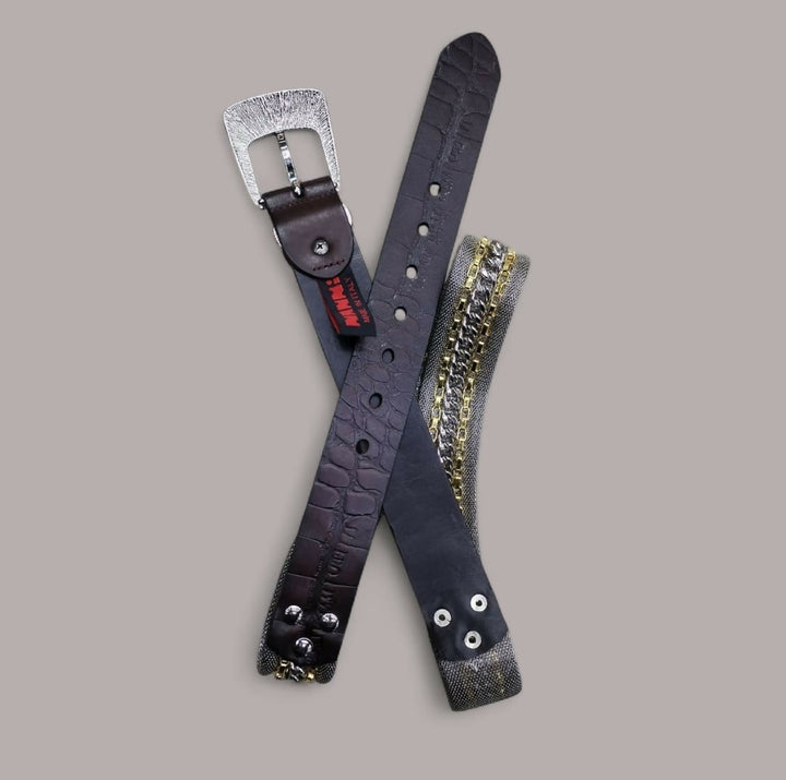 Nanni Metal-Leather Belt