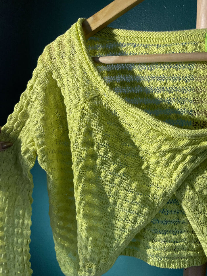 Neon Yellow woven woolen sleeves