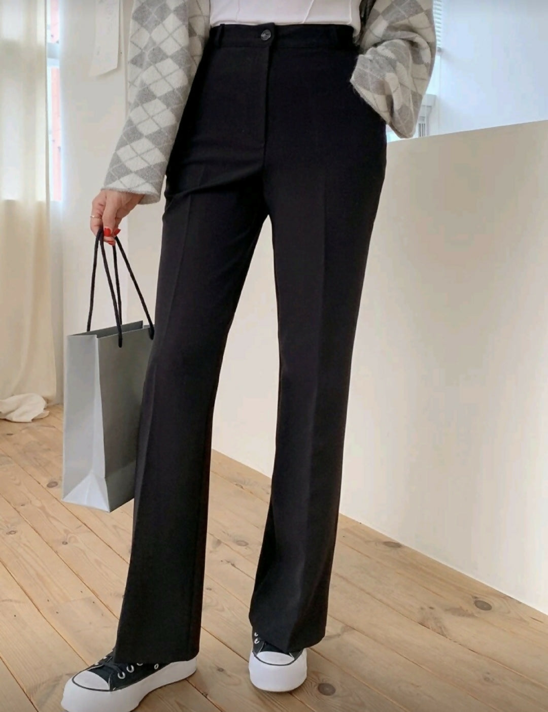 Classic Flare Leg Suit Pants