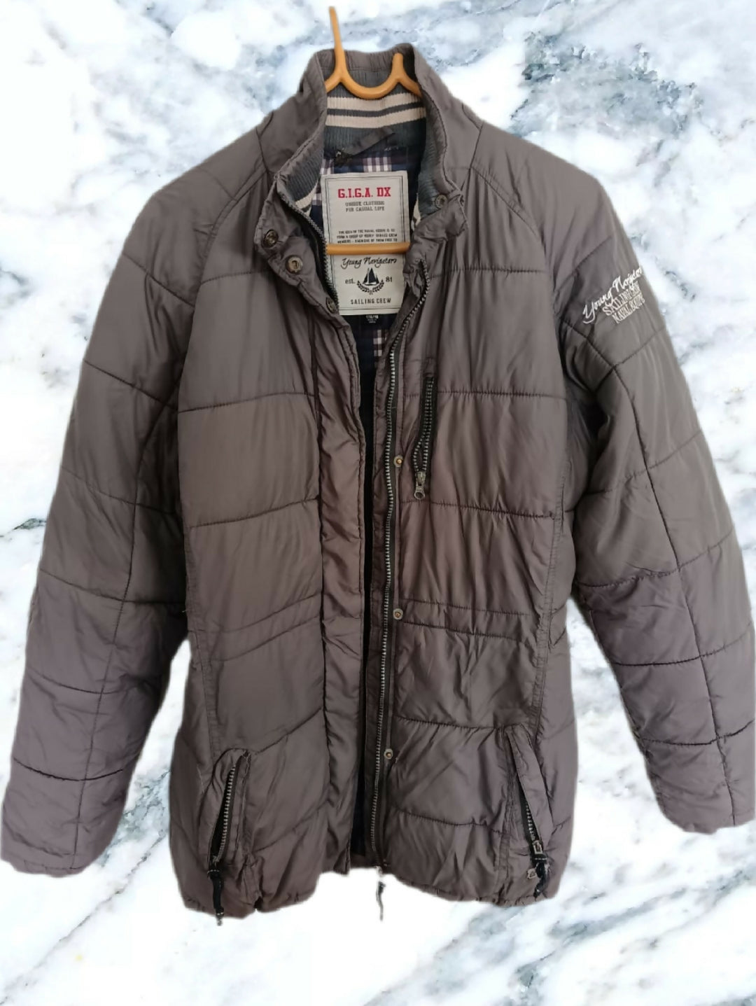Men's Grey Puffer Jacket