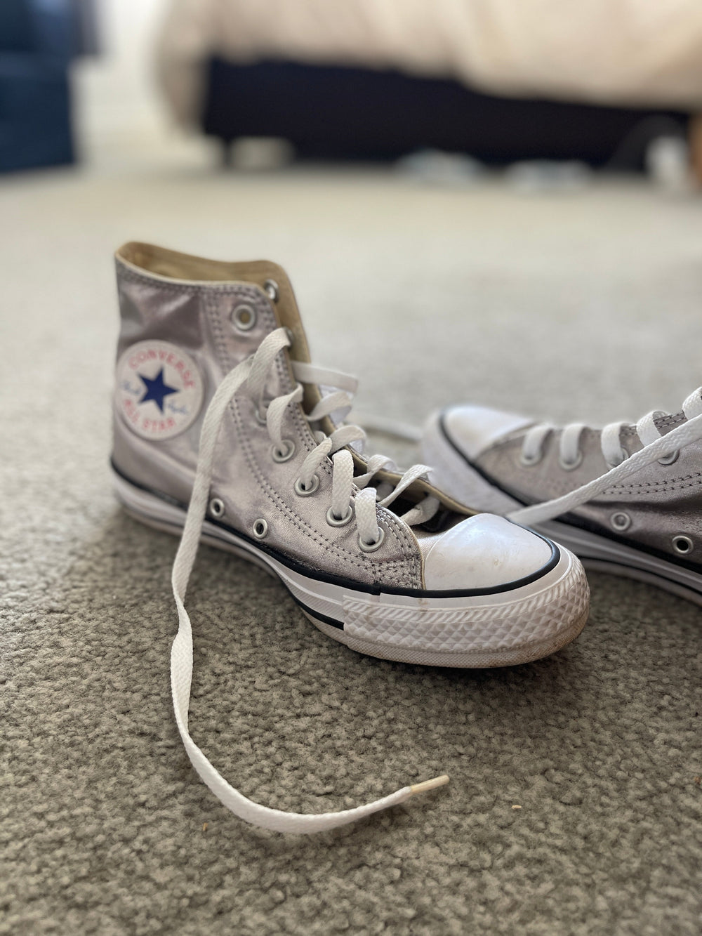 Image of Silver Metallic Chuck Taylor sneakers