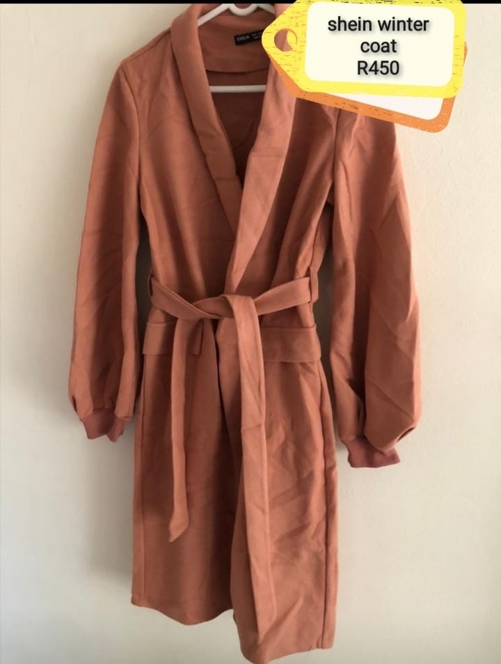 Image of shein belted overcoat
