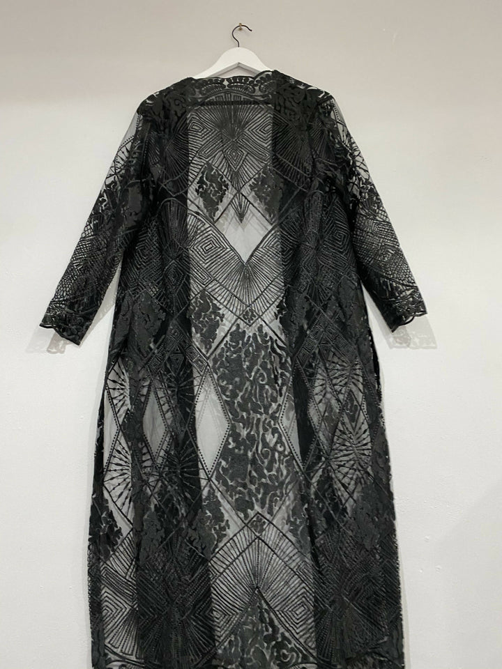 Black lace kimono