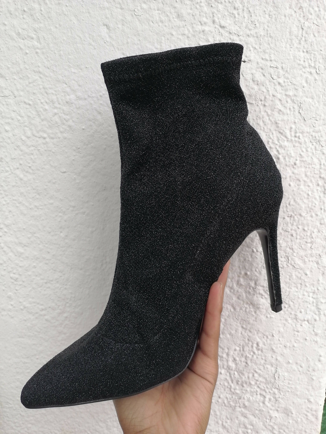Image of Elastic Shimmer Ankle Boots
