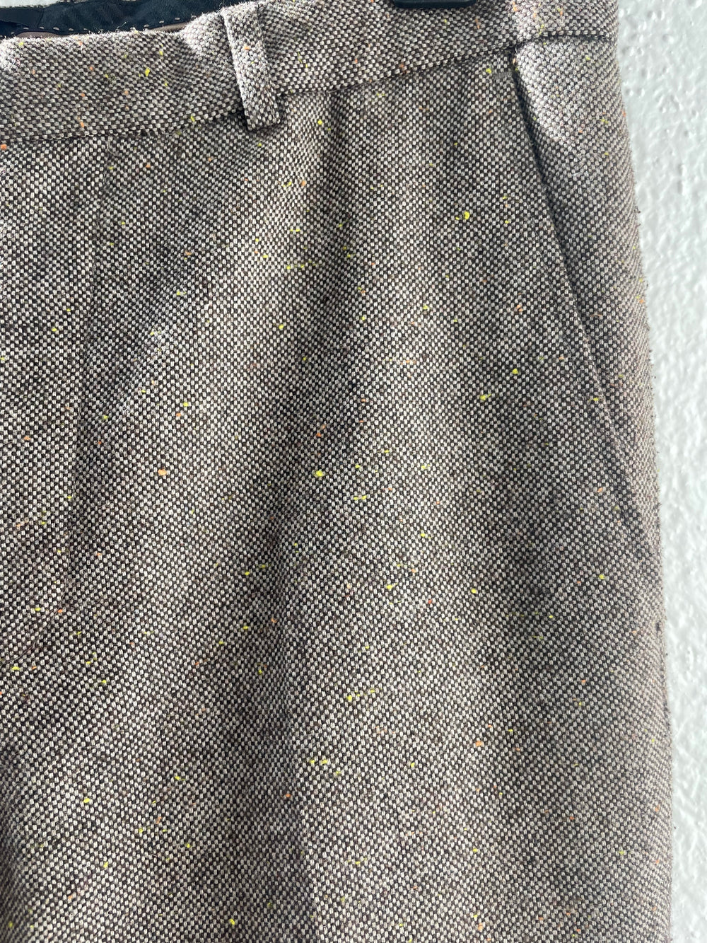 Image of Brown textured trousers 