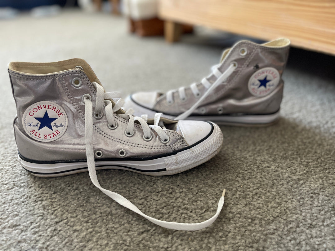 Image of Silver Metallic Chuck Taylor sneakers