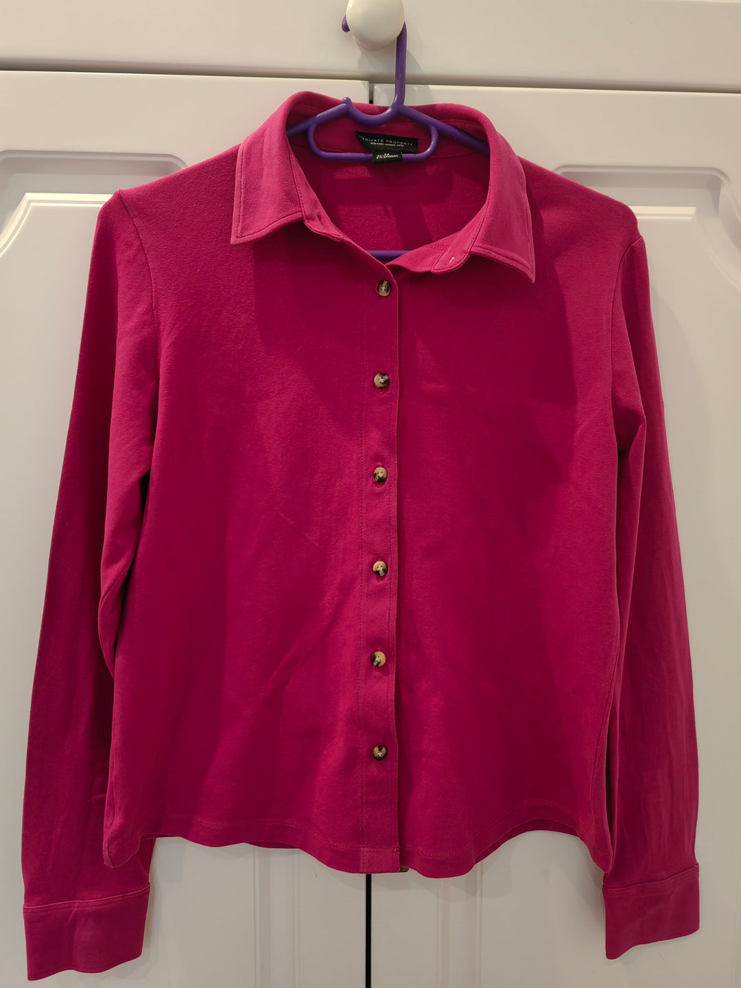 Image of Bright Pink Long Sleeve Shirt 