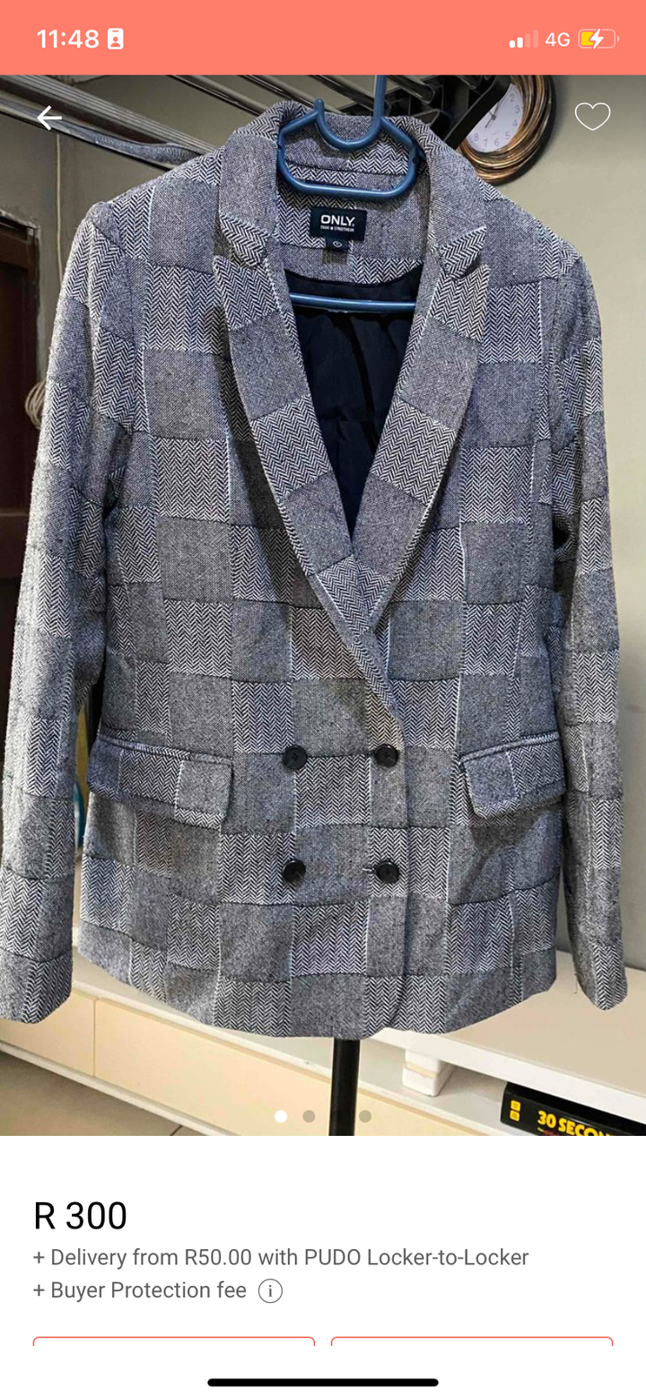 Image of ONLY check Double Breasted Coat