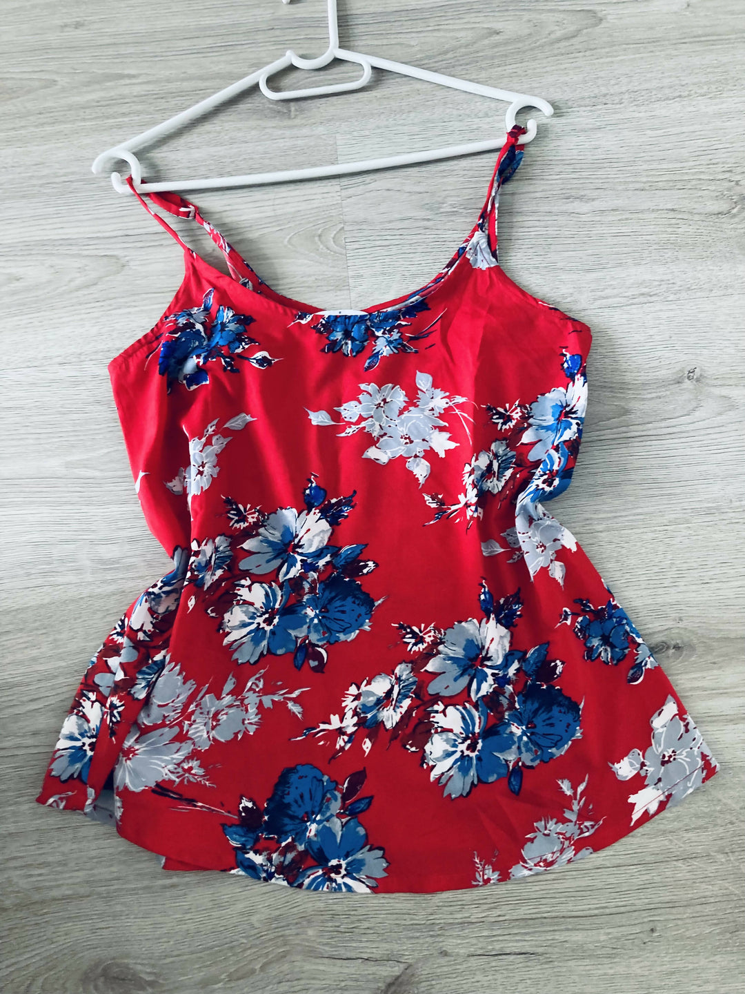 Image of Red Floral Top