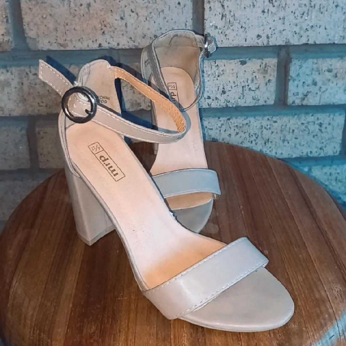 Nude block heels