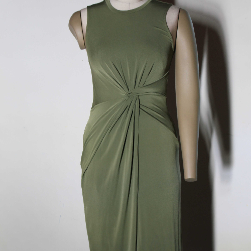 Image of Olive Green Midi Dress
