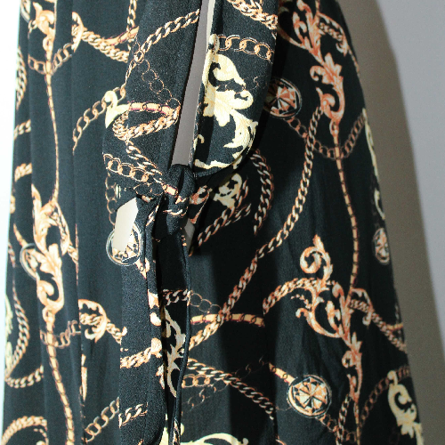 Image of Black Printed Maxi Dress