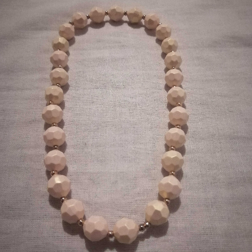 Image of Pink Beaded Necklace.