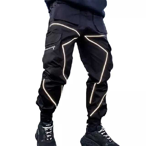 Image of Reflective Piping Trousers.