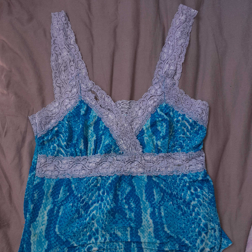 Image of Cropped Lacy Tank Top