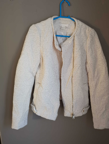 Image of H&M Cream Tweed Blazer