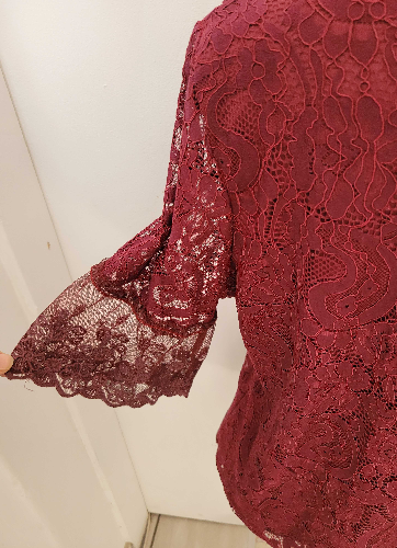 Image of Burgundy Lace Top