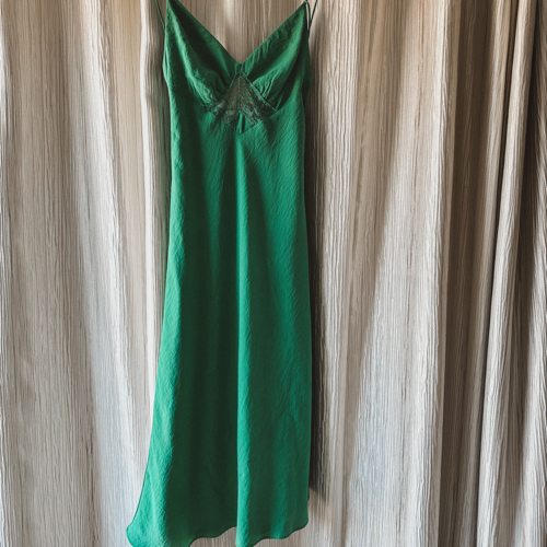 Mango Emerald Green Midi Dress