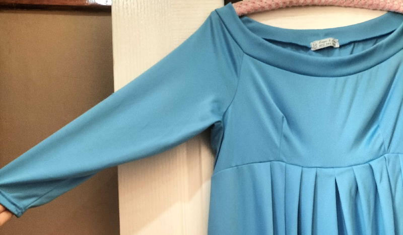 Image of Blue Maternity Dress