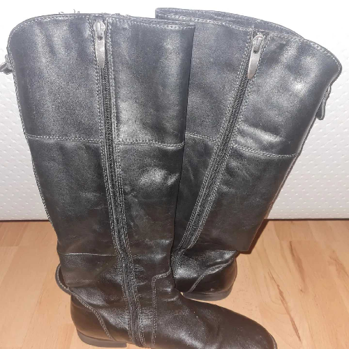Image of Green Cross Leather Boots