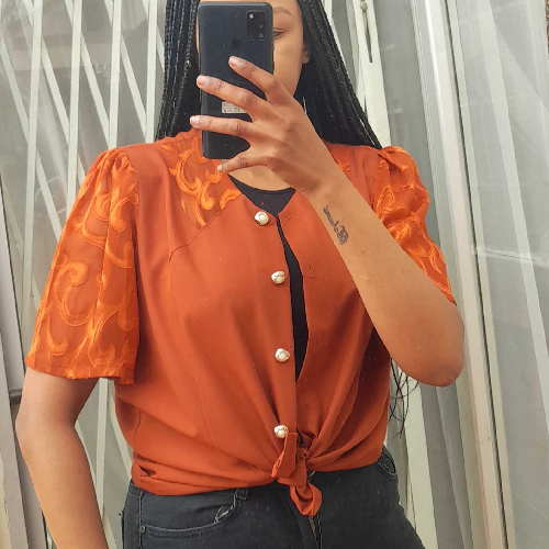 Image of BrownVintage Blouse