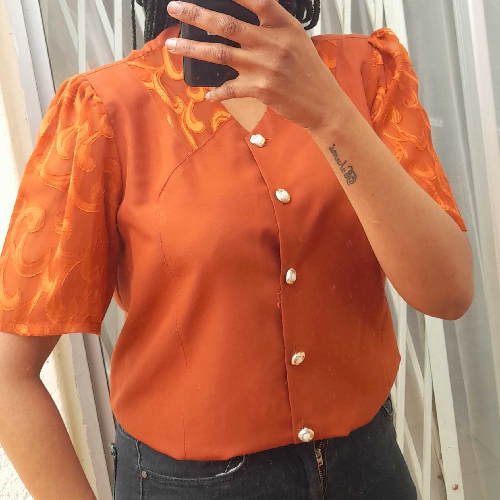 Image of BrownVintage Blouse