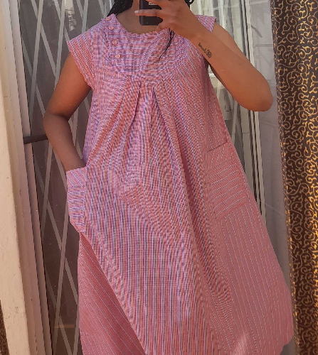 Image of Pink Striped Doll Dress