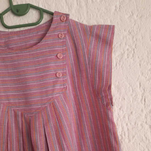 Image of Pink Striped Doll Dress